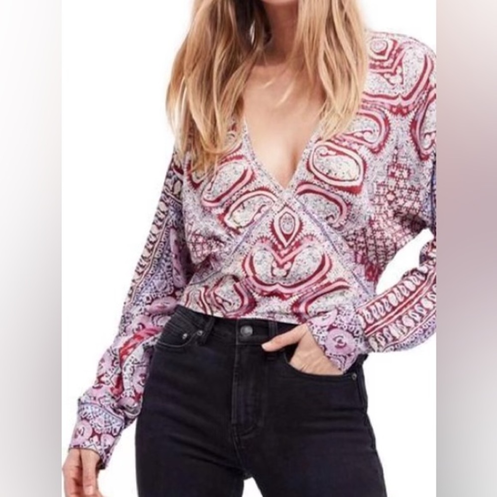 Free People Wild & Free blouse size Medium